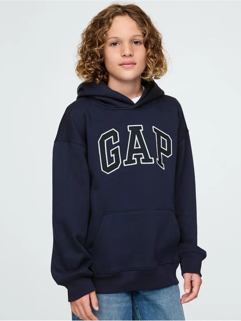 Teen Gap Logo Hoodie Navy Blue Size 10